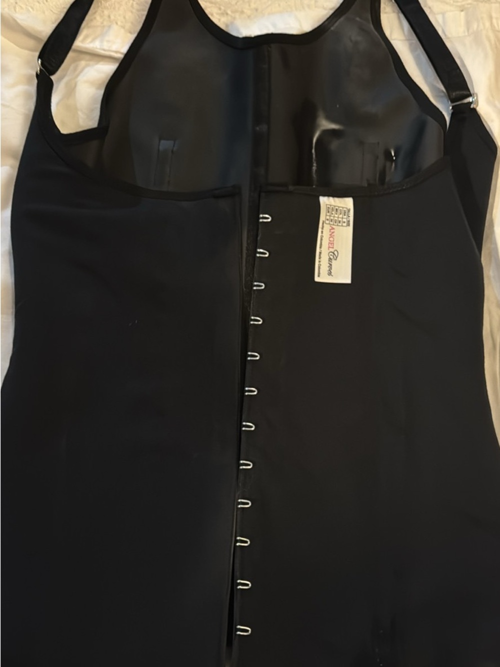 Black Shaping Bodysuit with Front Hook Closure